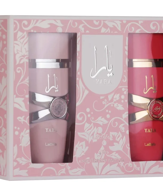 Pack Yara & Yara Candy – Lattafa Anniversary Edition | Dúo de perfumes árabes femeninos con frutas, flores y vainilla